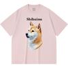 Футболка из 100% хлопка плотностью 230 г/м2 с принтом «Шибайну» Футболка из чесаного хлопка в смешном стиле Харадзюку