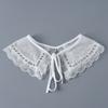 Fashion Scarf Fake Collar Shirt Women Detachable Collar Lace Neckline Women False Collar Tie White Faux Col Clothes Accessories