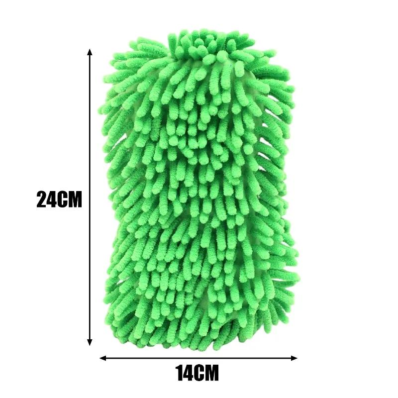 Eco-Friendly Chenille Car Wash Towel Glove Shaped Accessories 1/2PCS Car Wash Sponge Care Brush Pad Cleaning Tools Accessories