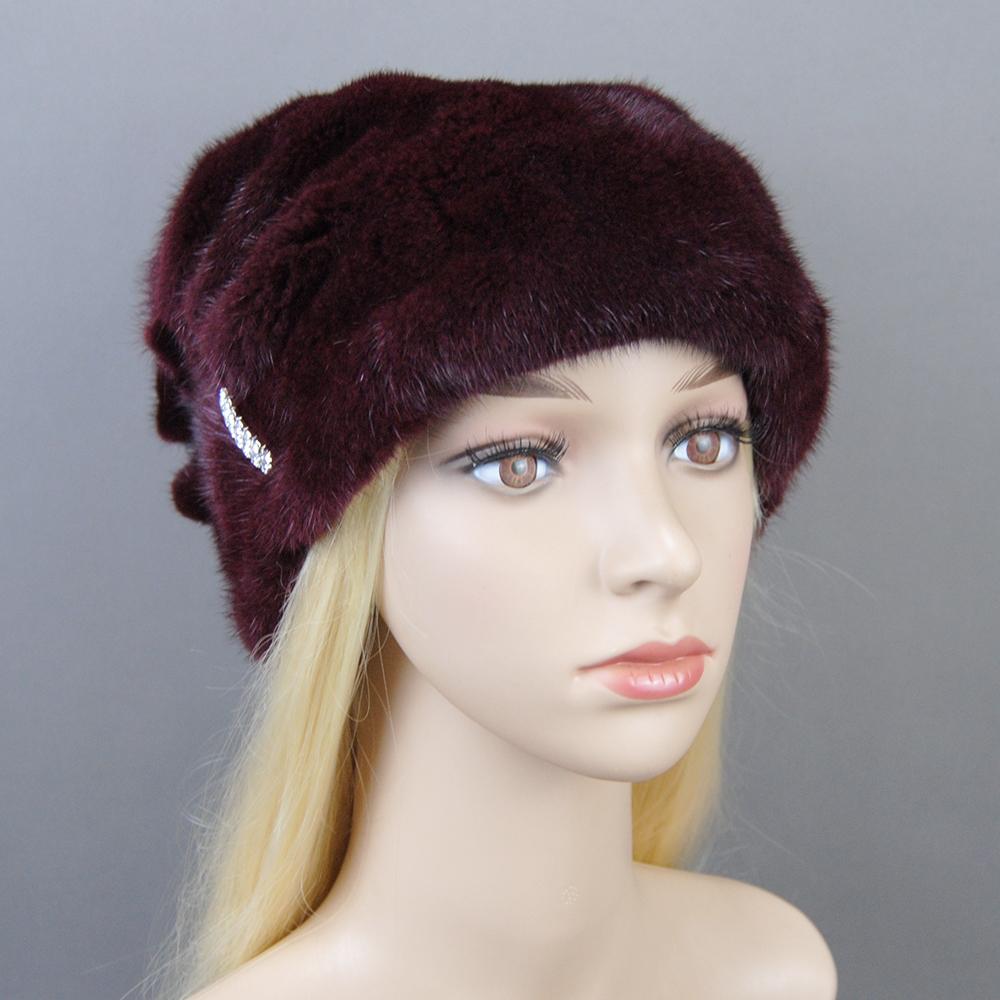 2023 модные популярные шапки из натурального норкового меха, женские зимние шапки с помпонами из норки, элегантные роскошные женские шапки высокого качества