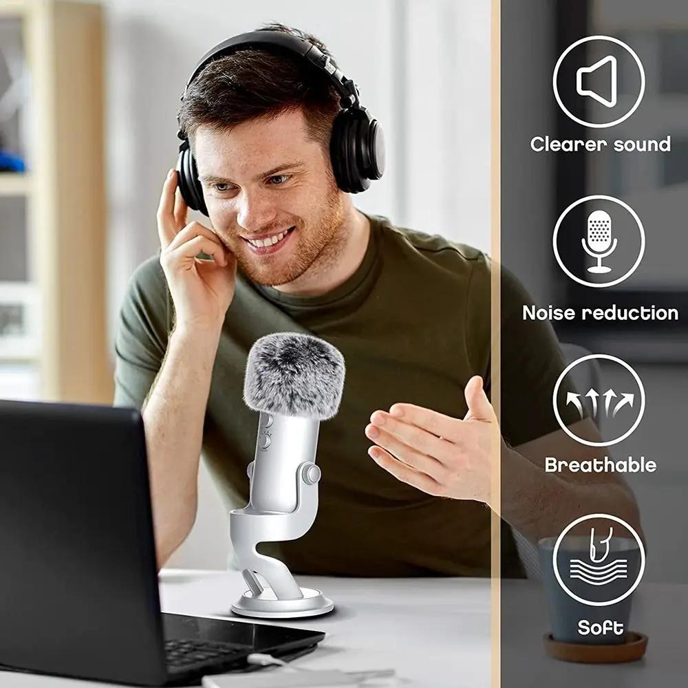 Durable Cover For Blue Yeti Microphone Windscreen Fur Windshield Mic Filter Mask Mic Wind Muff For Blue |Yeti
