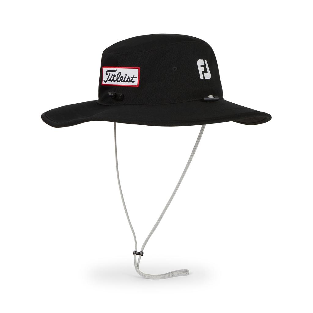 Titleist Tour Aussie Hat, Black and White, TH24TAUSN2-01