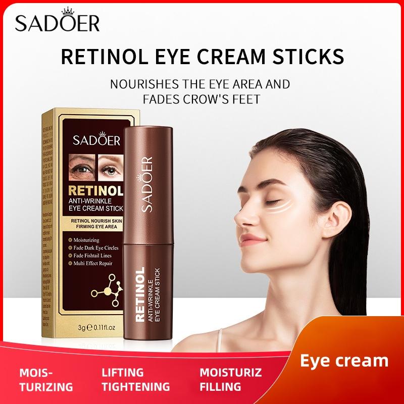 Крем-стик для кожи вокруг глаз серии SADOER Retinol Крем для кожи вокруг глаз увлажняет и питает кожу вокруг глаз