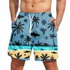 Мужские модные гавайские принты с эластичной талией, повседневные штаны для йоги, пляжные шорты