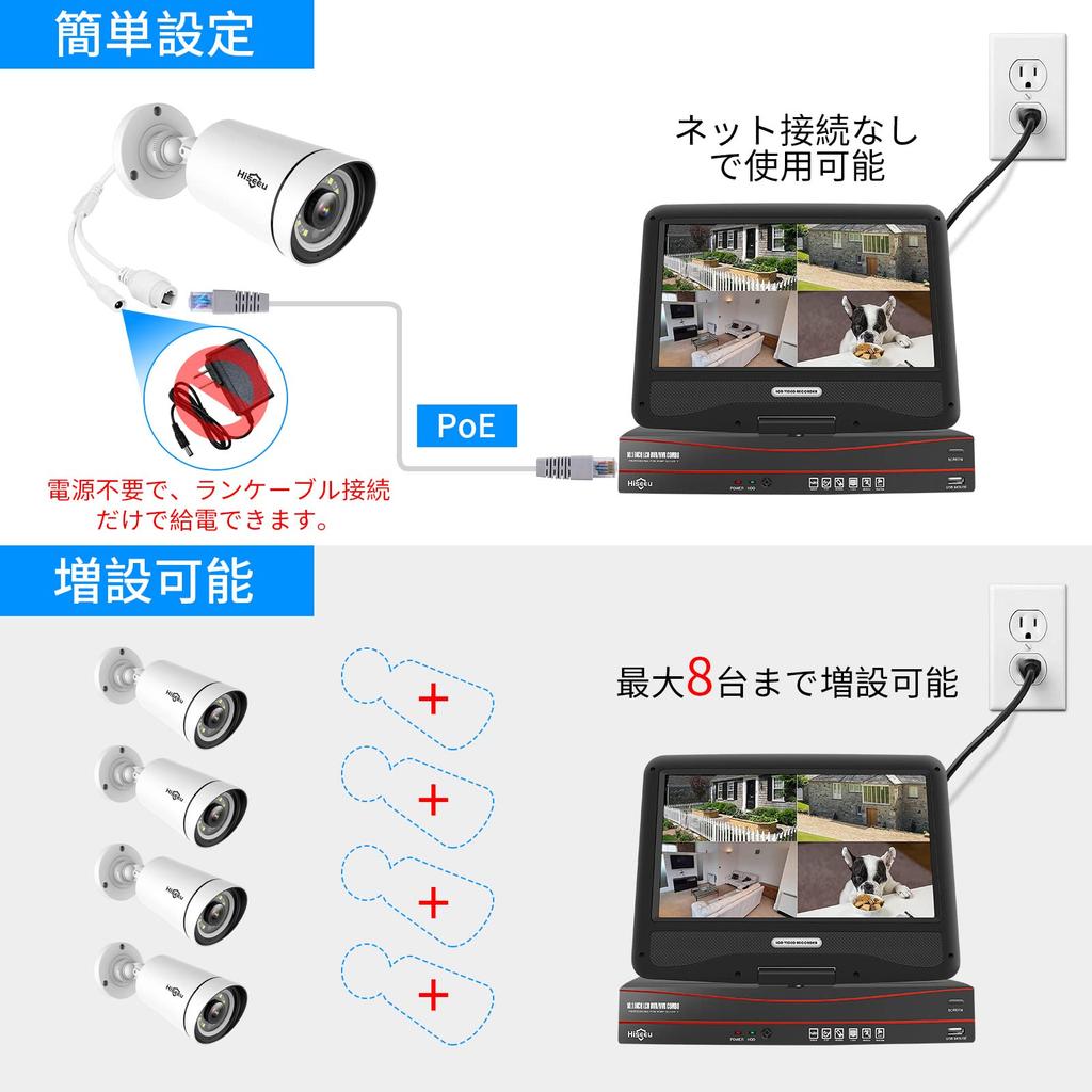 Миллион пикселей POE проводной hiseeu безопасность расширение бесплатно 3ТБ проводное соединение наблюдение 4 5 миллионов пикселей POE IP66 уличная ночное видение движение