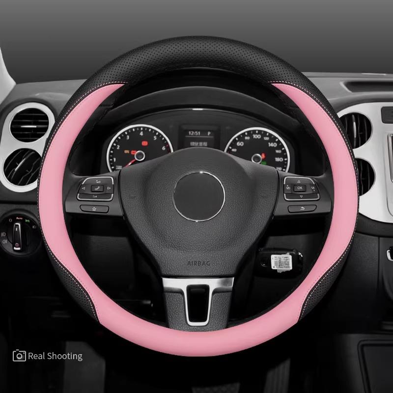 Для VW Volkswagen Tera Teramont Чехол на руль Автомобильный чехол на ручку из кожи Ультратонкий Противоскользящий Дышащий Аксессуары для интерьера