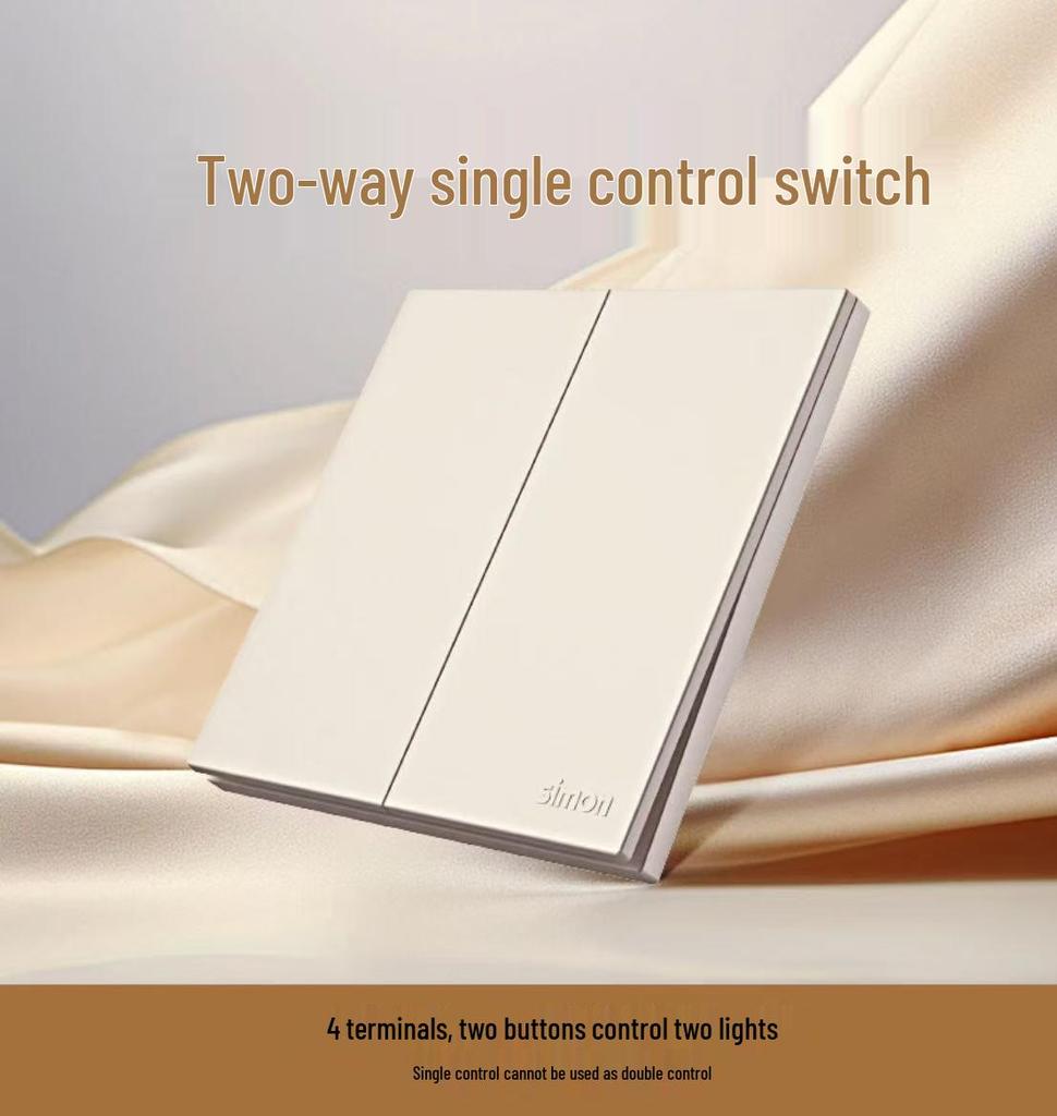 Simon i6Air Ultra-Thin Five-Hole 86 Type Switch and Socket for Home Decor