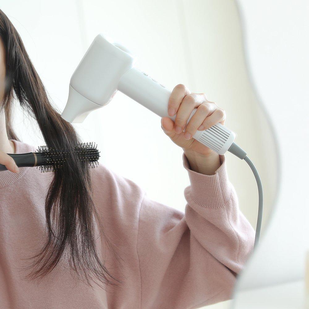 Современный фен с BLDC-двигателем, низким уровнем шума, мини-дорожный фен, белый