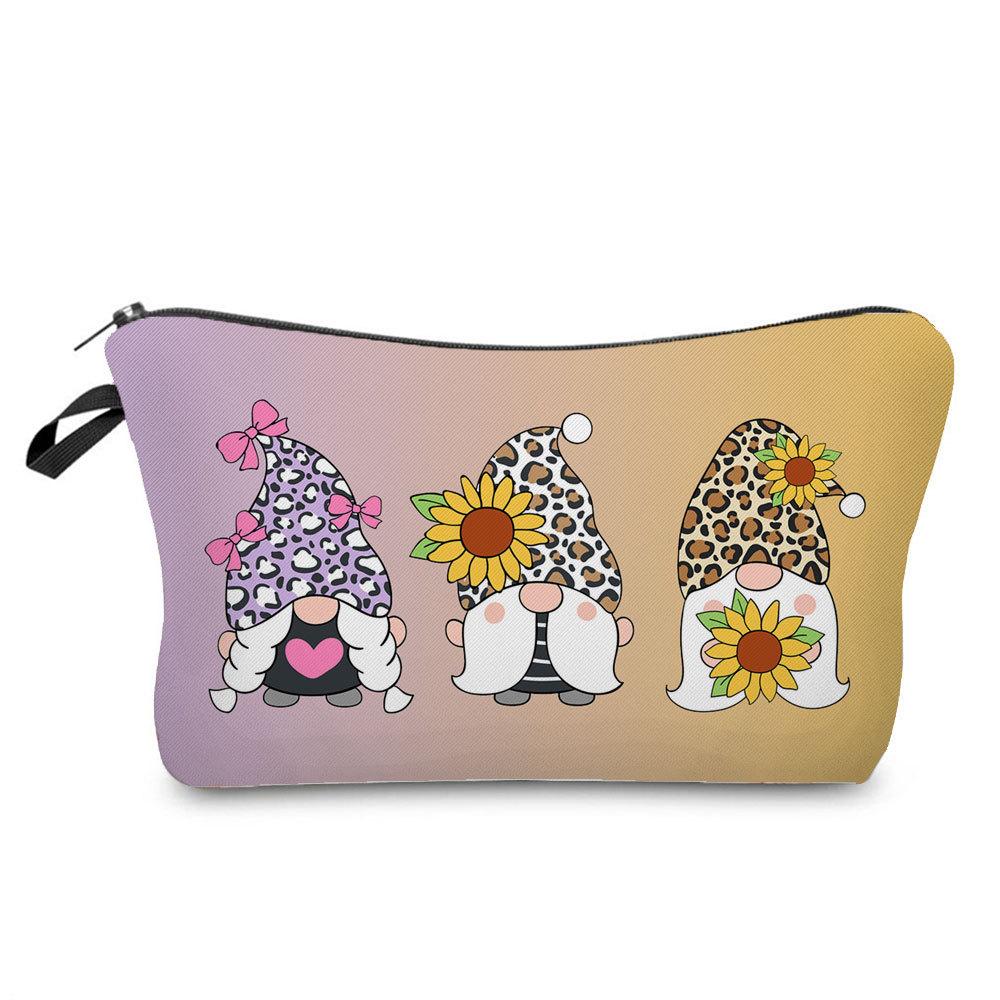 Женская косметичка с принтом гномов, органайзер для туалетных принадлежностей, дорожный кейс для хранения 6392