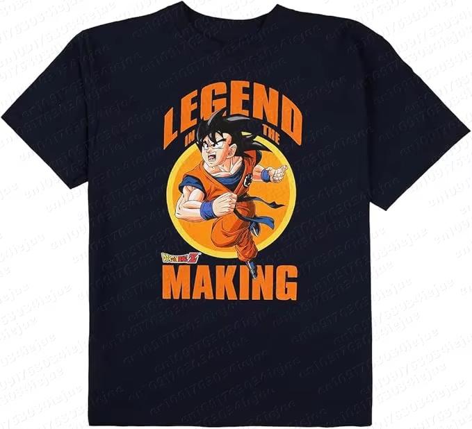 2026 Summer Dragon Ball Cotton Printed Tshirt Unisexs New Anime Printed Comfortable and Breathable Casual Loose Ins Y2k