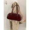 Rourouchen Korean Style Women's Retro Leather Baguette Shoulder Bag - Autumn/Winter 2024 Collection
