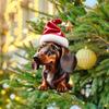 Подвеска на рождественскую елку, милая форма собаки, акриловое подвесное украшение для рождественской елки для дома, праздничное украшение