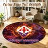 Round Rug Custom NameFiorentina FC Pattern Non Slip Carpet Home Floor Decor