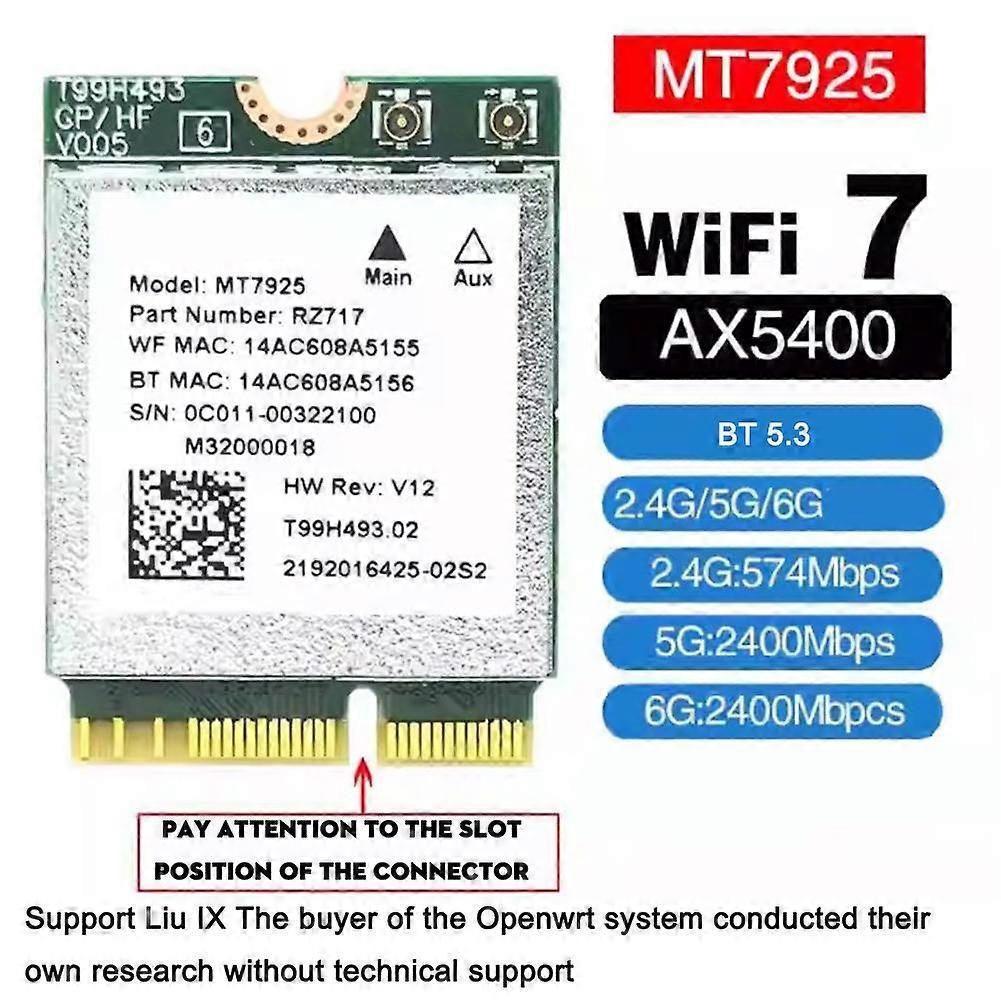 MT7925 Wifi7 Wireless Network Card Wifi Adapter For Win 10/11 Linux