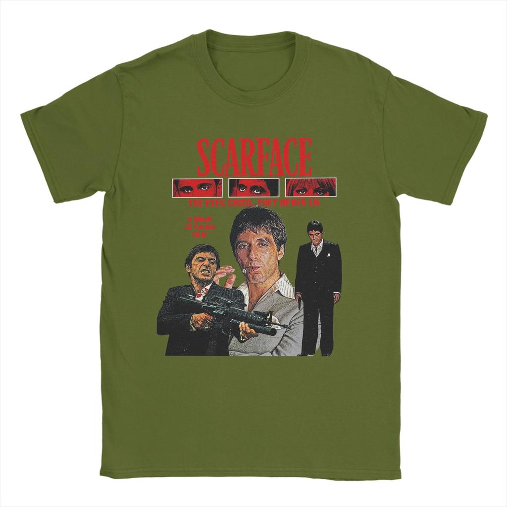 Футболка мужская Scarface 1983 Повседневная 100% Хлопок Футболки с круглым вырезом с коротким рукавом Топы с графическим принтом
