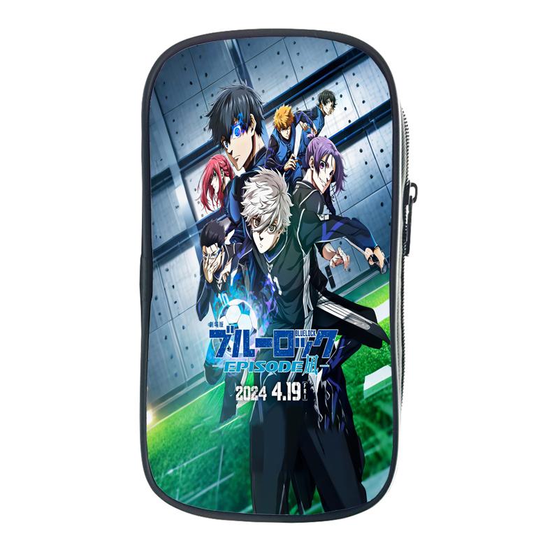 Blue Lock Isagi Yoichi Сумки для хранения Мультфильм Аниме Nagi Seishiro Ручки Сумки для студентов Пенал Кошельки для монет Подарки на день рождения для друзей