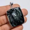Outstanding Top Grade Qualite 100% Natural Seraphinite Radiant Shape Ethnic Style Handmade Jewelry 925 Steling Silver Pendant 1.7" WSJ-5044
