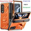 Прочный чехол для телефона Armorer для Samsung Galaxy Z Fold 4 3 Fold3, противоударный чехол с шарниром и держателем для ручек, чехол-подставка
