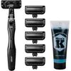 Набор для бритья Kai Razor SeT Тело+6 Сменных Лезвий+гель для бритья Лезвие-Т 5-лопастной Модель Auger