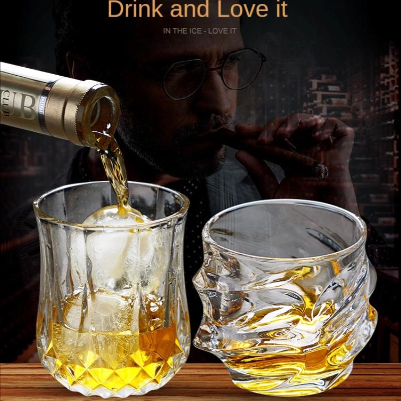 Хрустальный стакан для виски – Винтажный тамблер для скотча, бурбона, коньяка, водки, джина, для домашнего бара