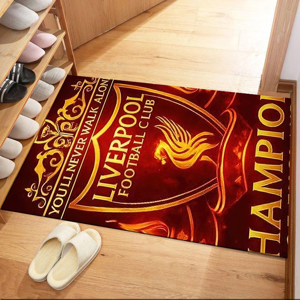 Liverpool Football Club Area Rug Design For Game Room Dormitory Balcony Foyer Antislip Carpet Office Home Decor Wedding Party Gift