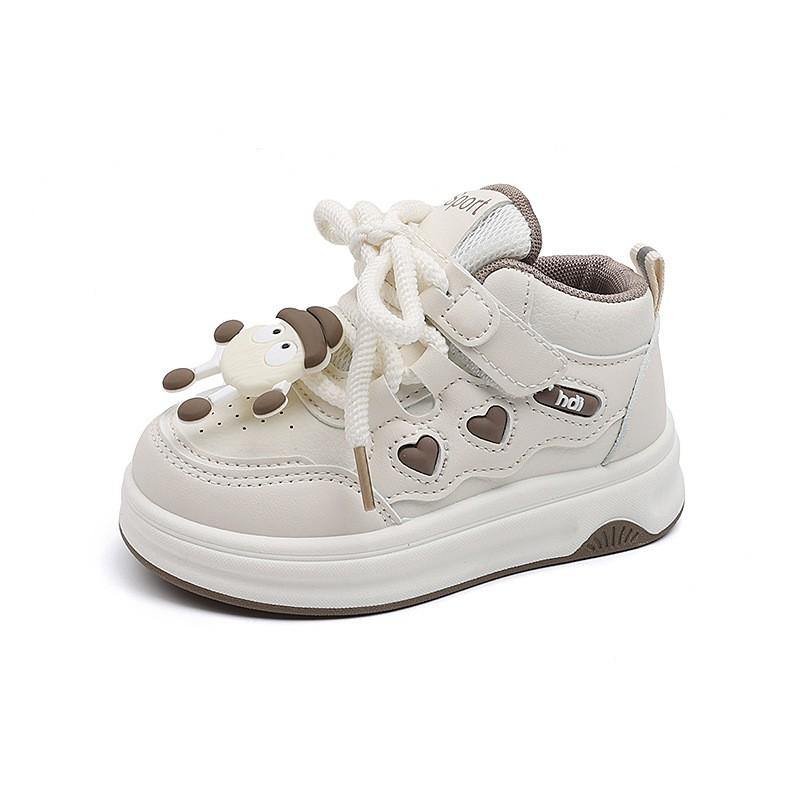 Kids Cartoon Sneakers Boys Girls Fall High Top Velcro PVC Sole Lightweight Comfortable Casual Shoes