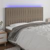 VidaXL LED Headboard Bedroom Furniture Double Bed Accessory Head of Bed Frame Interior Taupe 3122688