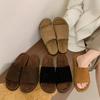 French Retro Flat-bottomed Slippers Women's 2025 Autumn New Wear Cool Slippers One-word Velvet One-pedal Slippers