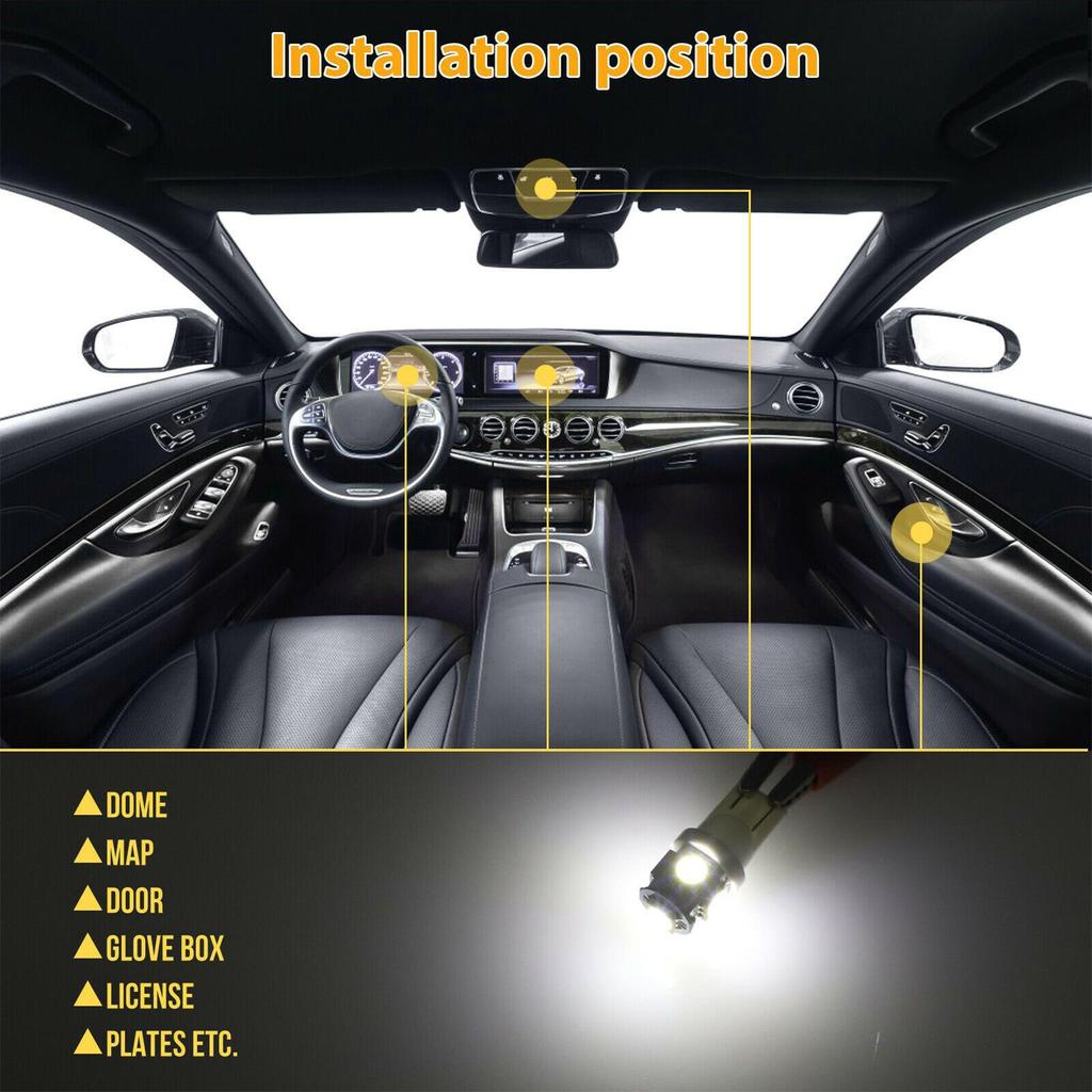 Interior LED Lights For Cars High-Brightness Car Door Lights Plug-and-Play Installation LED Reading Lighting Automotive Interior