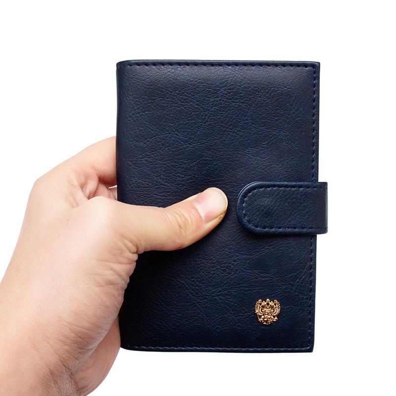 Double Headed Eagle Passport Clip Air Ticket Clip Business PU Leather Passport Book Multifunction Passport Cover