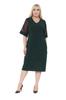 Женское платье большого размера. Блестящее стильное платье больших размеров 21B-2305.