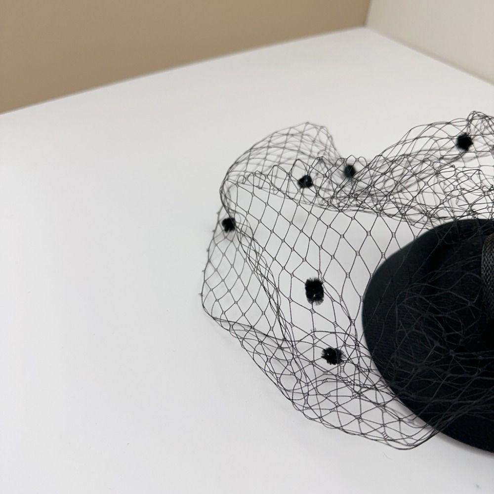 Повязка на голову Маленькие федоры Головной убор Перо Цветок Вуаль Заколки для волос Женская Мини сетчатая шляпка Шляпка-фасинатор