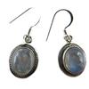 [P7132] - Silver 'Heaven' Moonstone Earrings - 15x13 Mm