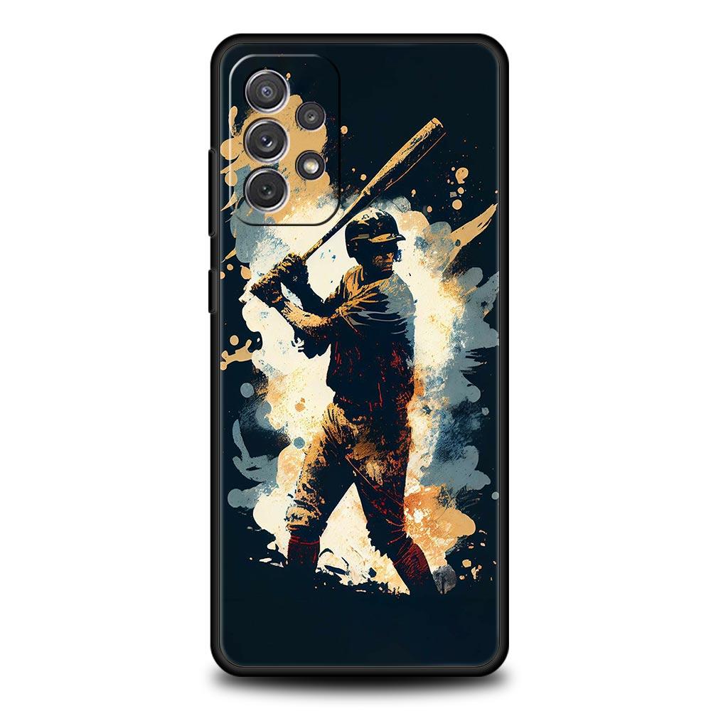 Чехол для телефона Samsung Galaxy A15 A13 A51 A71 A41 A31 A21S A03S A05 A35 A32 A55 A23 A25 A33 A53 A73 5G Бейсбол TPU Чехол
