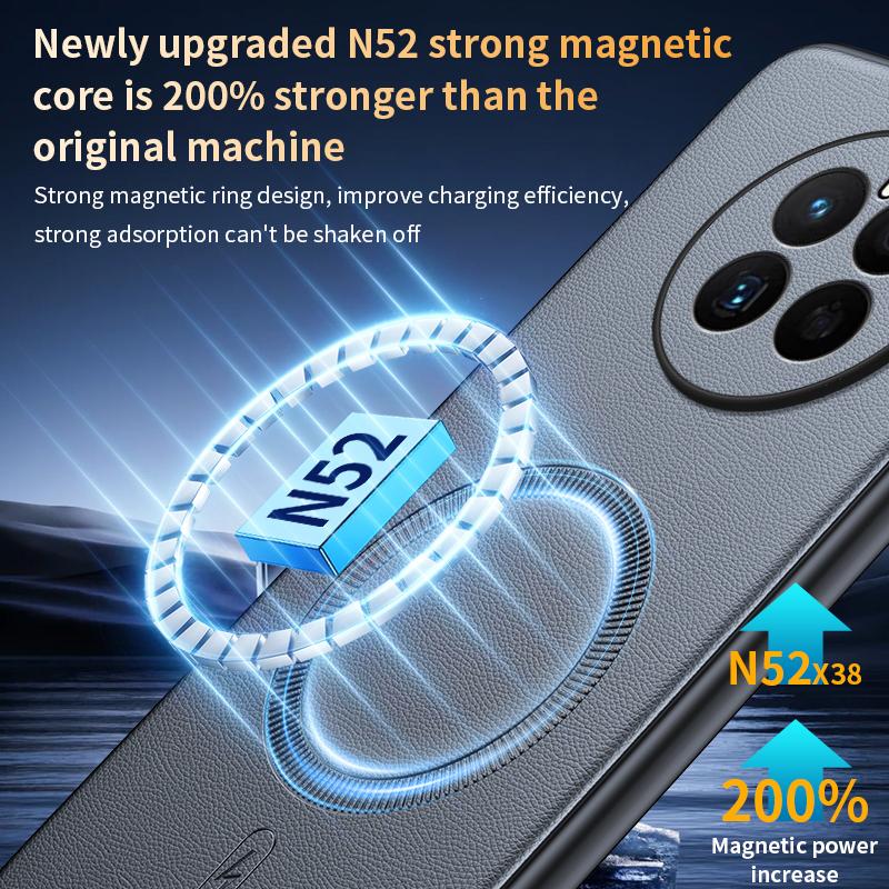 Для Huawei Mate 50 Чехол Магнитная Кожаная Защитная Крышка Для Huawei Mate 50 Высокое Качество Защита от Отпечатков Пальцев Нескользящий PC+TPU