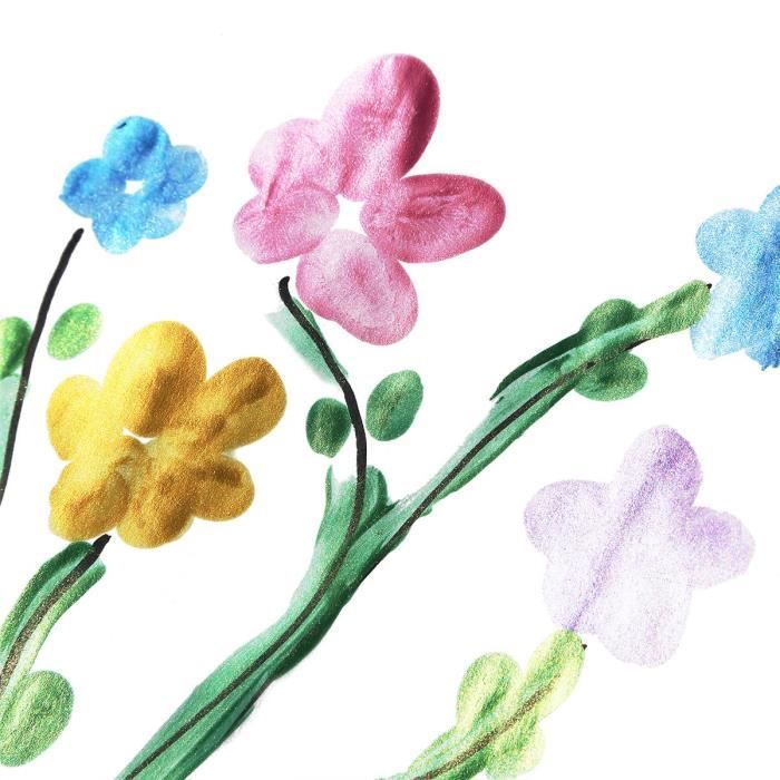 PRIMO 229TPD100SP Gouache À Doigts Perlée En Pot De 100 Gr., Mallette Multifonction, 6 Couleurs.