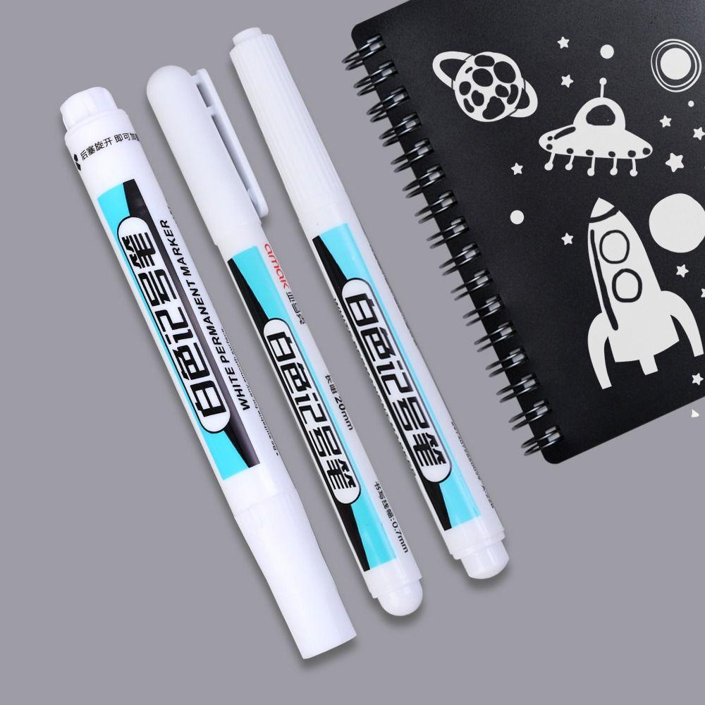 Водонепроницаемые белые маркеры, не выцветающие, масляные маркеры, роспись по камню