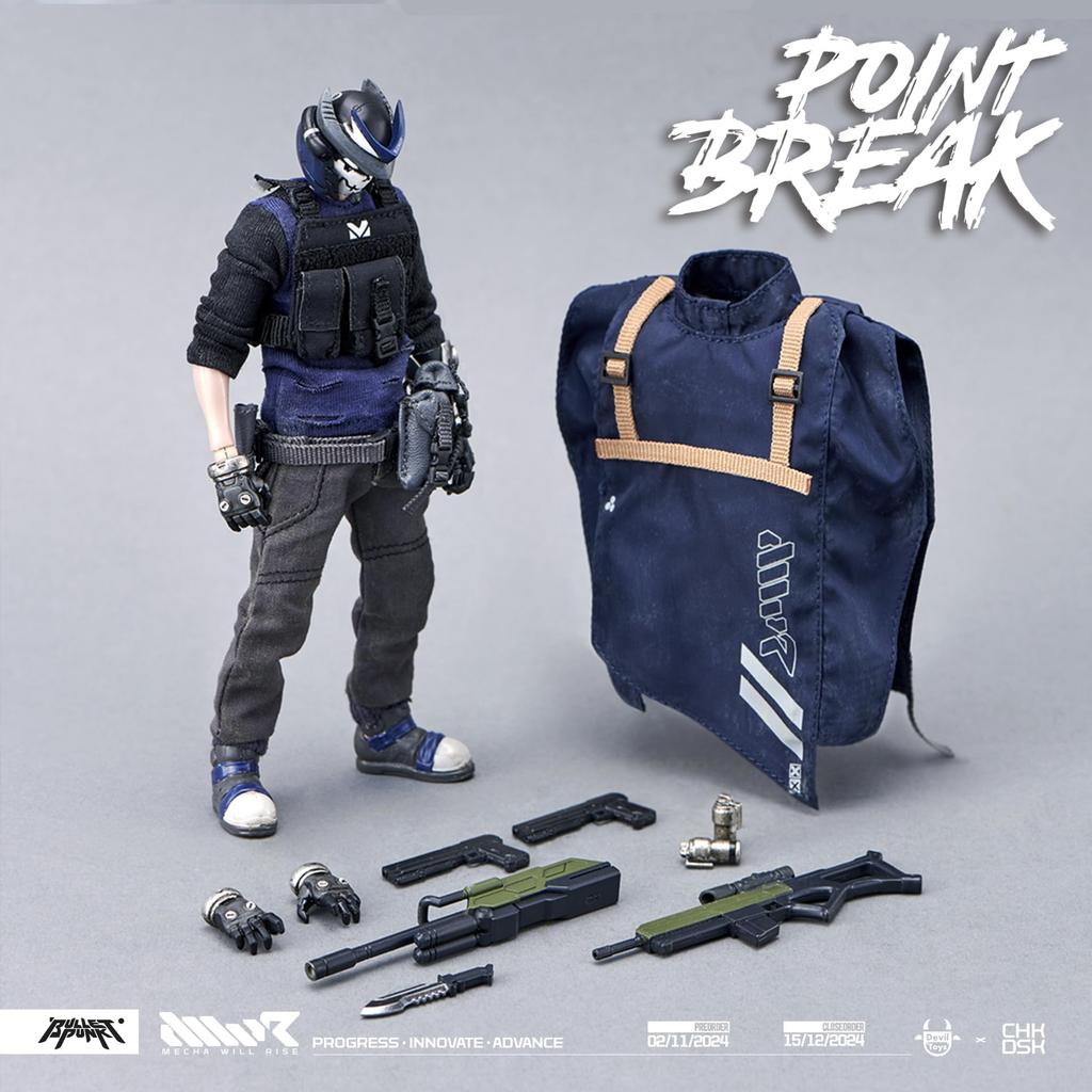 Carbine Break Scale Action PVC Fully Assembled Action Figure (Point Version) 112 Figure, 1/12 Scale, & ABS, Pre-painted,