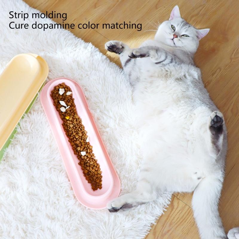 Pack of 3 Convenient Multiple Cats Feeding Stations Durably Easy to Wash Cats Feeding Dish for Multiple Cats Owner