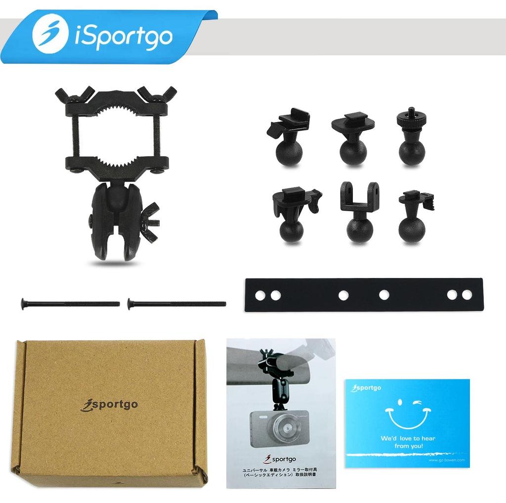 ISportgo S70 Ultimate Видеорегистратор, Крепление на зеркало, Вращение на 360 градусов, Кронштейн-держатель для зеркала заднего вида