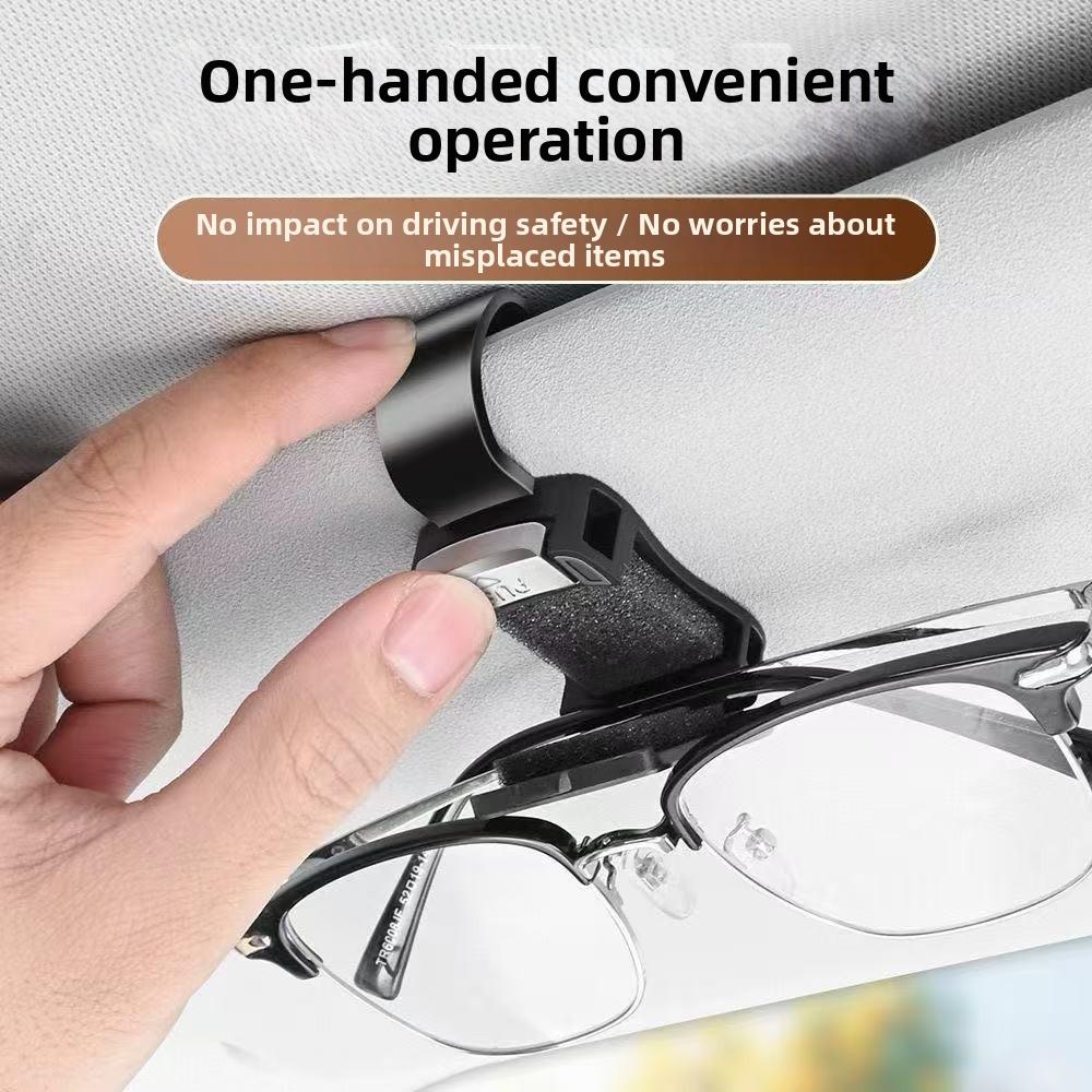 Multi-functional Car Glasses Rack Universal Car Sunglasses Holder Sun Visor Glasses Holder Clip