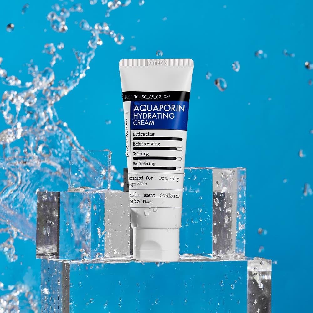 DERMA FACTORY Аквапориновый Водный Крем Глубокое Увлажнение Наполнение 70мл Гель Увлажняющий K-Beauty