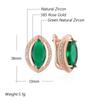 Простые серьги-капли цвета розового золота для женщин, модные ромбовидные винтажные свадебные украшения с зеленым натуральным цирконом