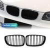 Автомобильная глянцевая черная решетка, передняя решетка для почек для BMW E81 E87 E82 E88 128I 130I 135I Selected 07-11, двойные ламели, двухлинейные грили