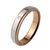 Fe-fe×phiten [Special Edition] Phiten Flat Pink Gold Line Diamond Titanium Ring, Size 8