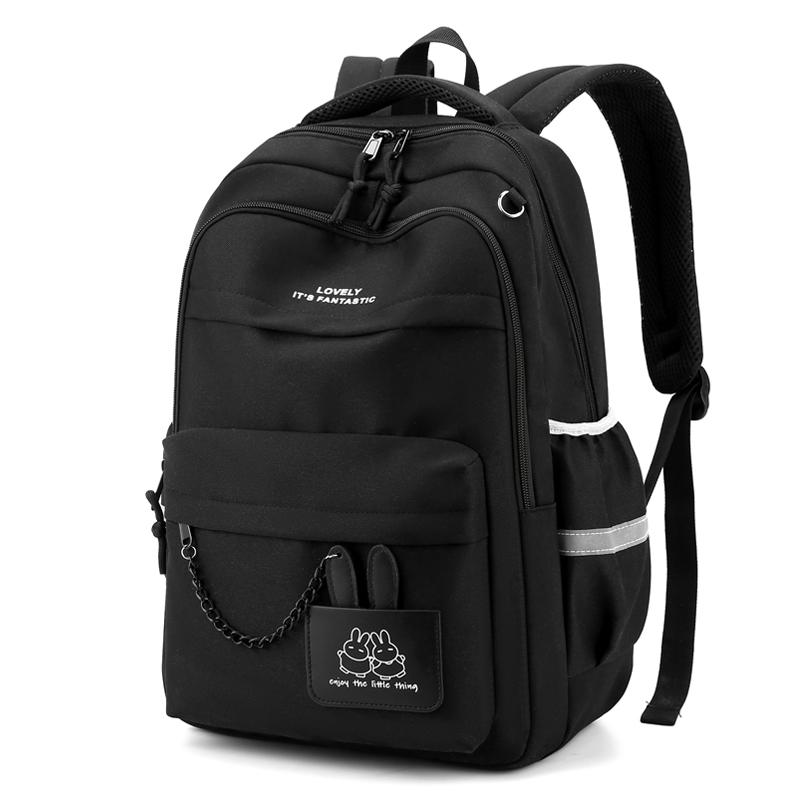 Студенческая школьная сумка, однотонный рюкзак для девочек, большой емкости