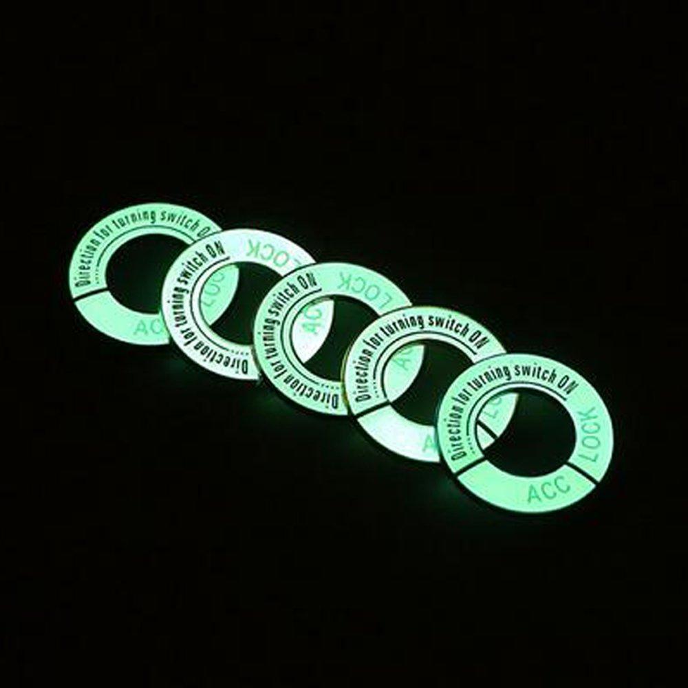 Кольцо кнопки запуска двигателя Декоративная крышка переключателя Аксессуары для украшения Простая установка Совместимость с ночной флуоресцентной лампой для Peugeot 3013073008408508