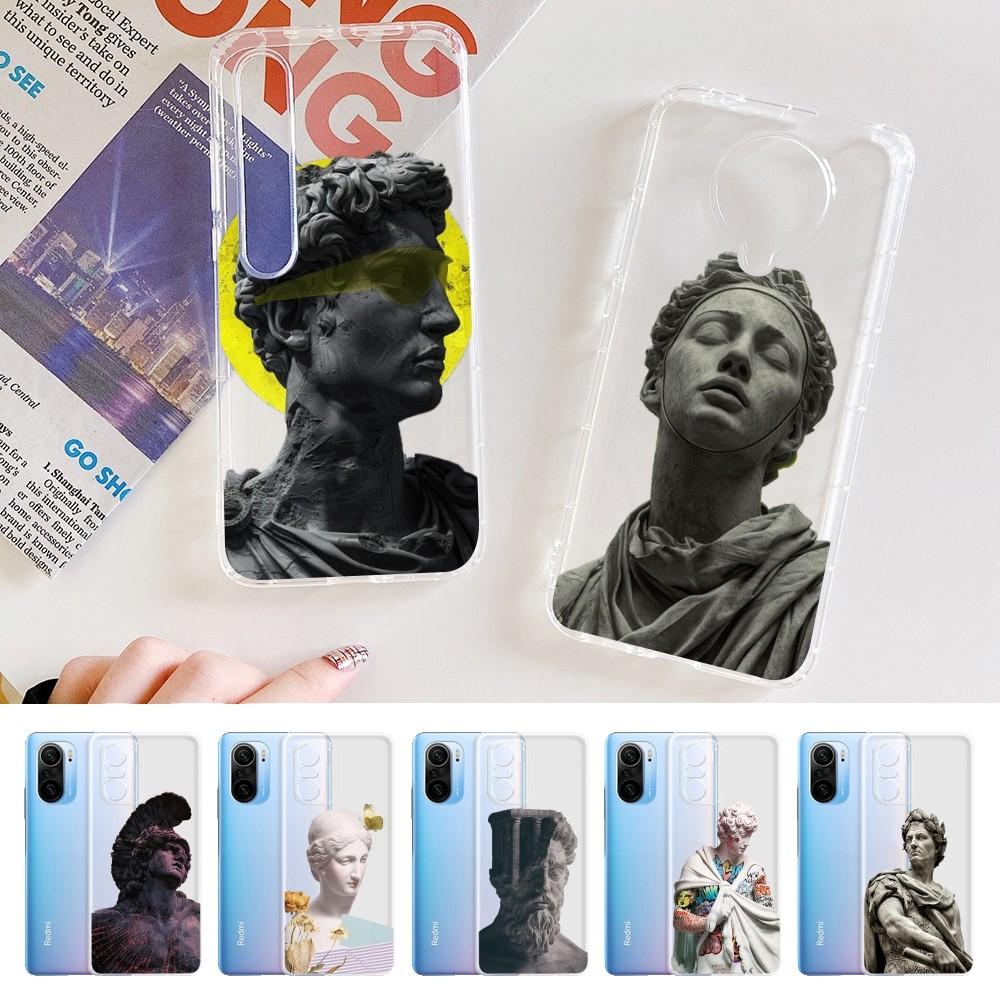 Арт-коврик для мыши 'Статуя Давида' для Samsung S 20 21 22 23 для Redmi Note7 8 9 10 для Huawei P20 30 40 Прозрачный чехол