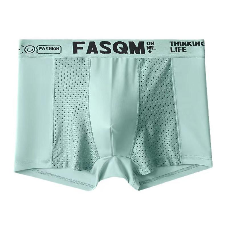 Мужские дышащие трусы-боксеры из ледяного шелка 2XL-5XL, бесшовное мужское нижнее белье со средней посадкой, большие размеры