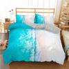 Beach Starfish Duvet Cover Set Queen Blue Cute Ocean Creatures Bedding Set Sea Shells Starfish Print Tropical Comforter Cover